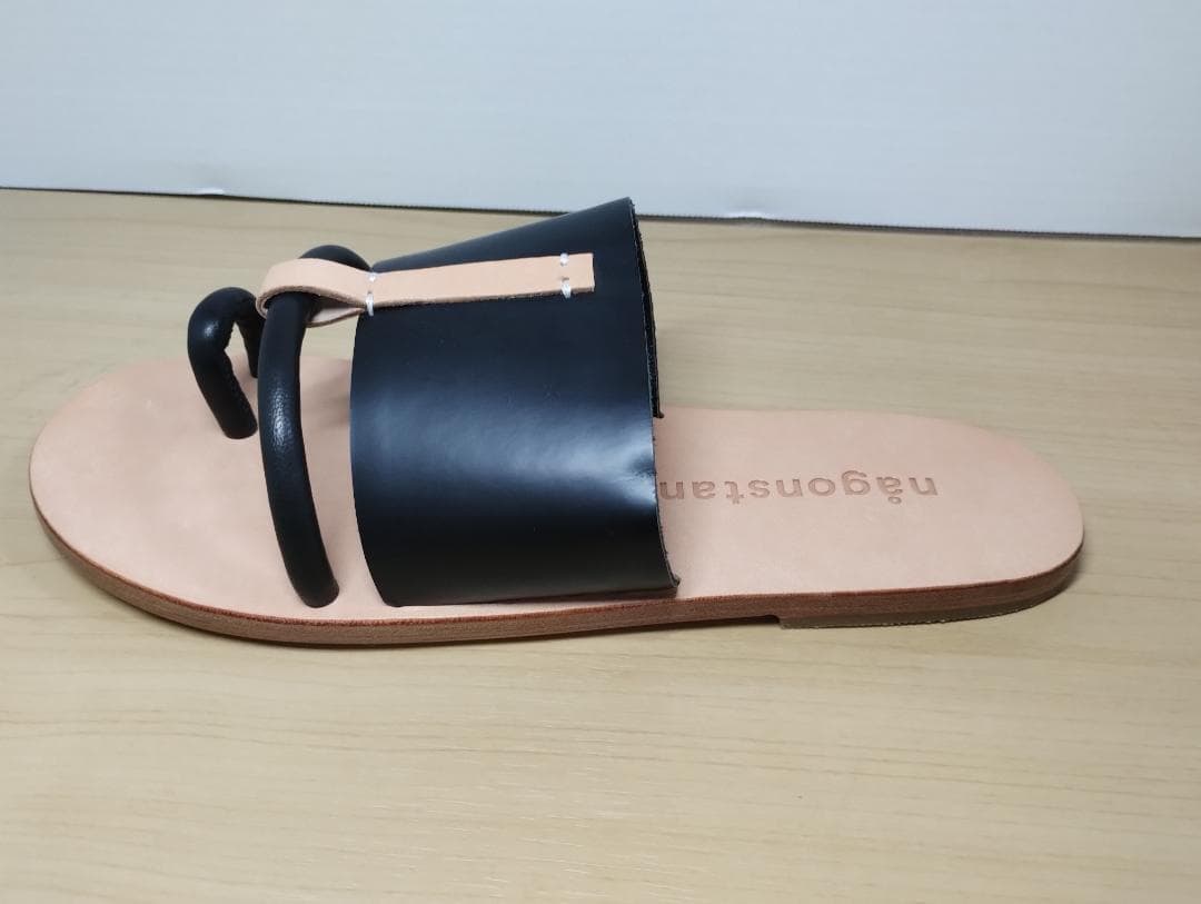 någonstans サンダル アシンメトリー 38 ブラック ナゴンスタンス