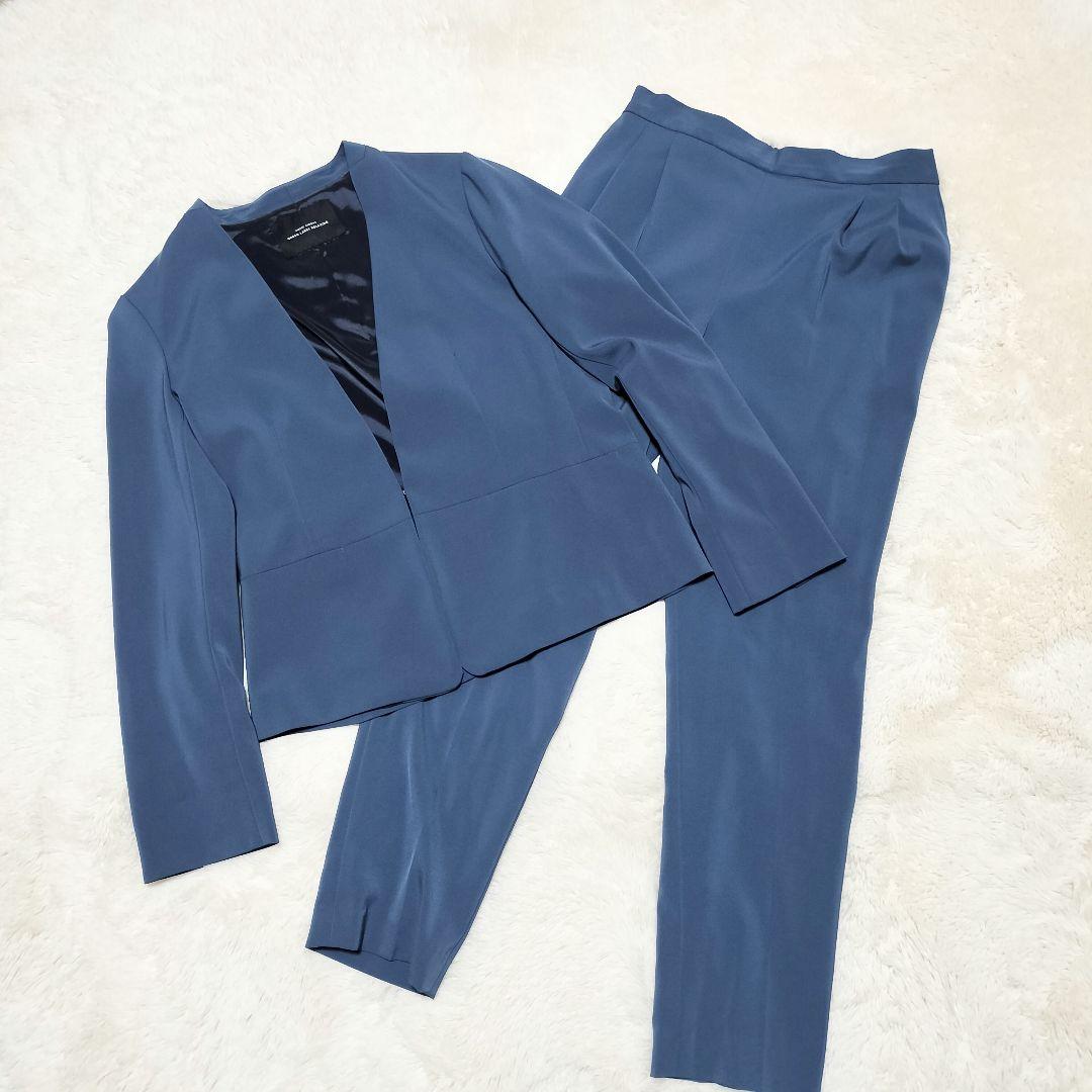 GREEN LABEL RELAXING ノーカラースーツ セットアップ