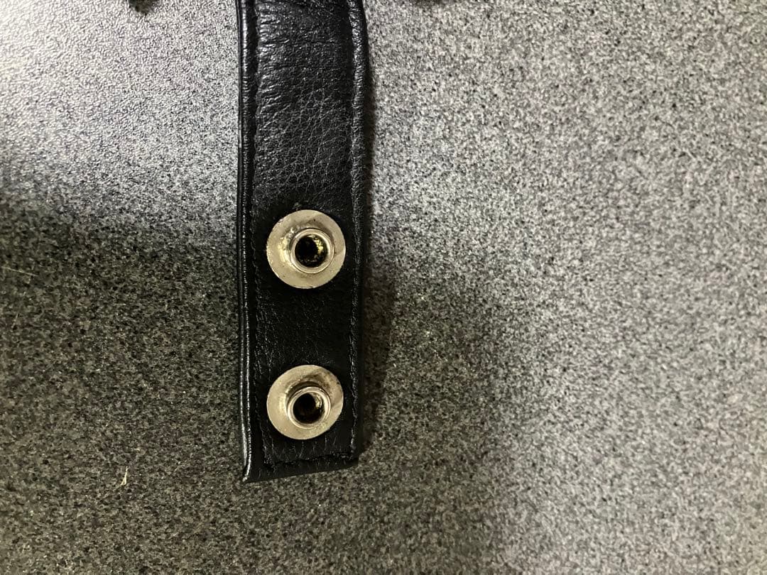 3btn 2snp クロスボール　レザーブレスレット ブラック