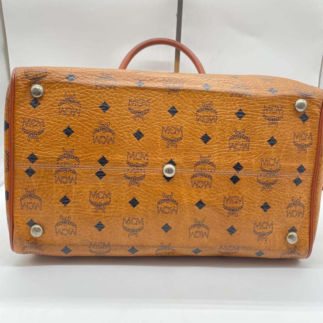 ●MCM ボストンバック●エムシーエム ハンド ブラウン カバン モノグラム