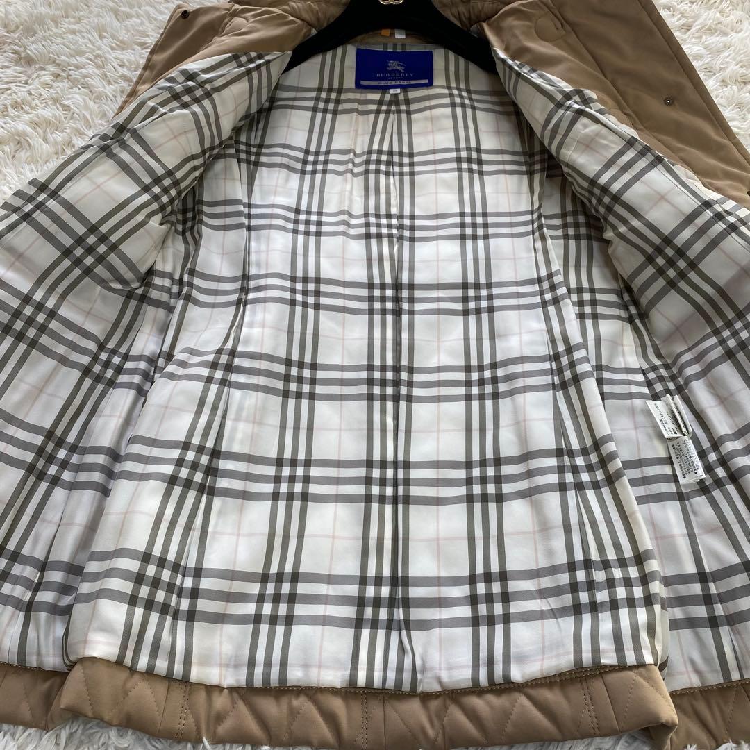 バーバリーブルーレーベル キルティング　ダッフルコート ベージュ 40