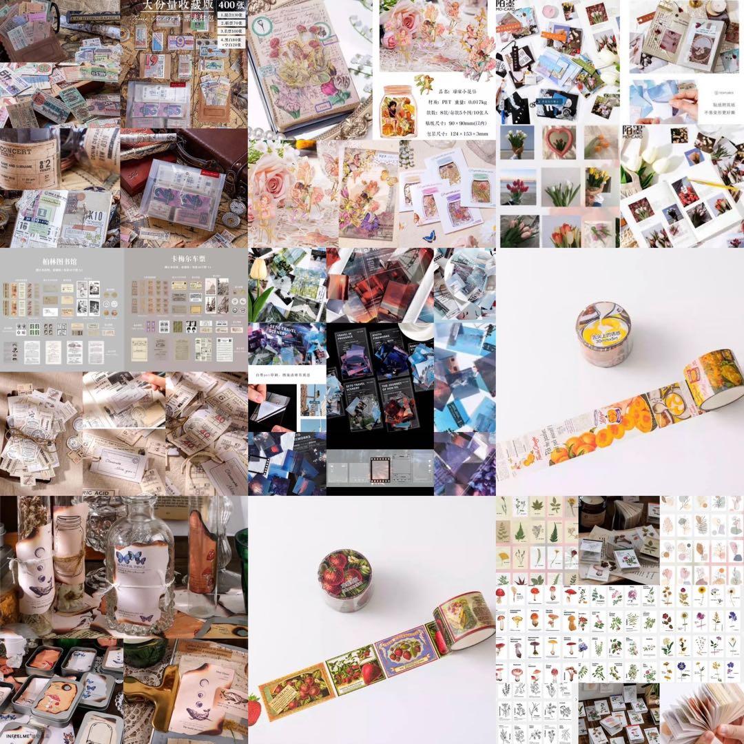 海外コラージュ素材紙 大量まとめ2★新品未使用