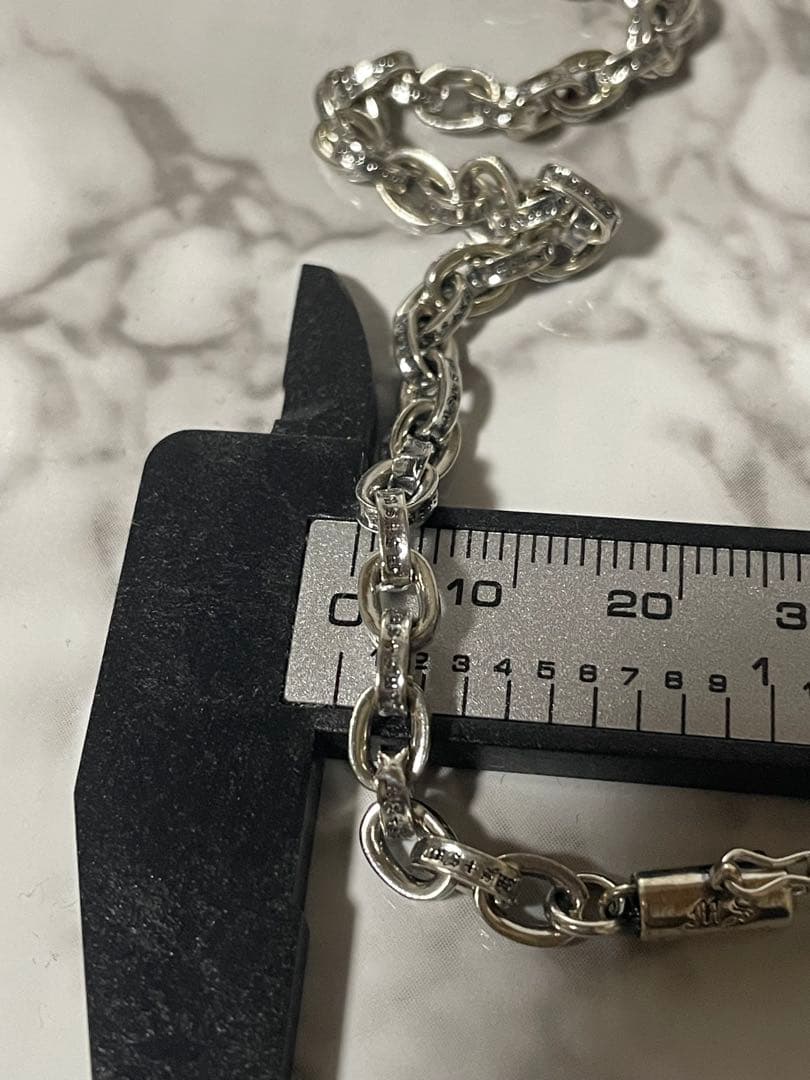 【新品未使用】シルバー925 silver ペーパーチェーン ネックレス 50㎝