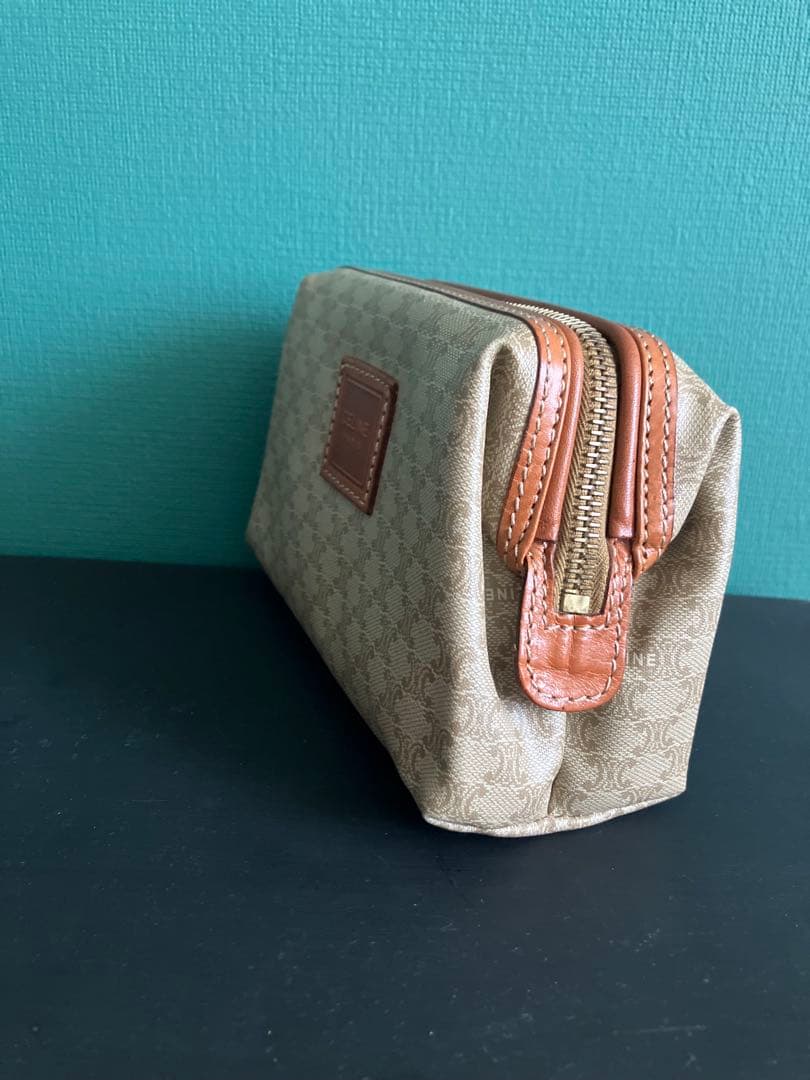 セリーヌ　マカダム柄　ポーチ　オールドセリーヌ　トリオンフ
