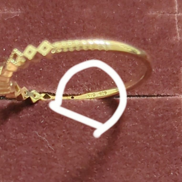 ete　K10YGブラウンダイヤモンドリング