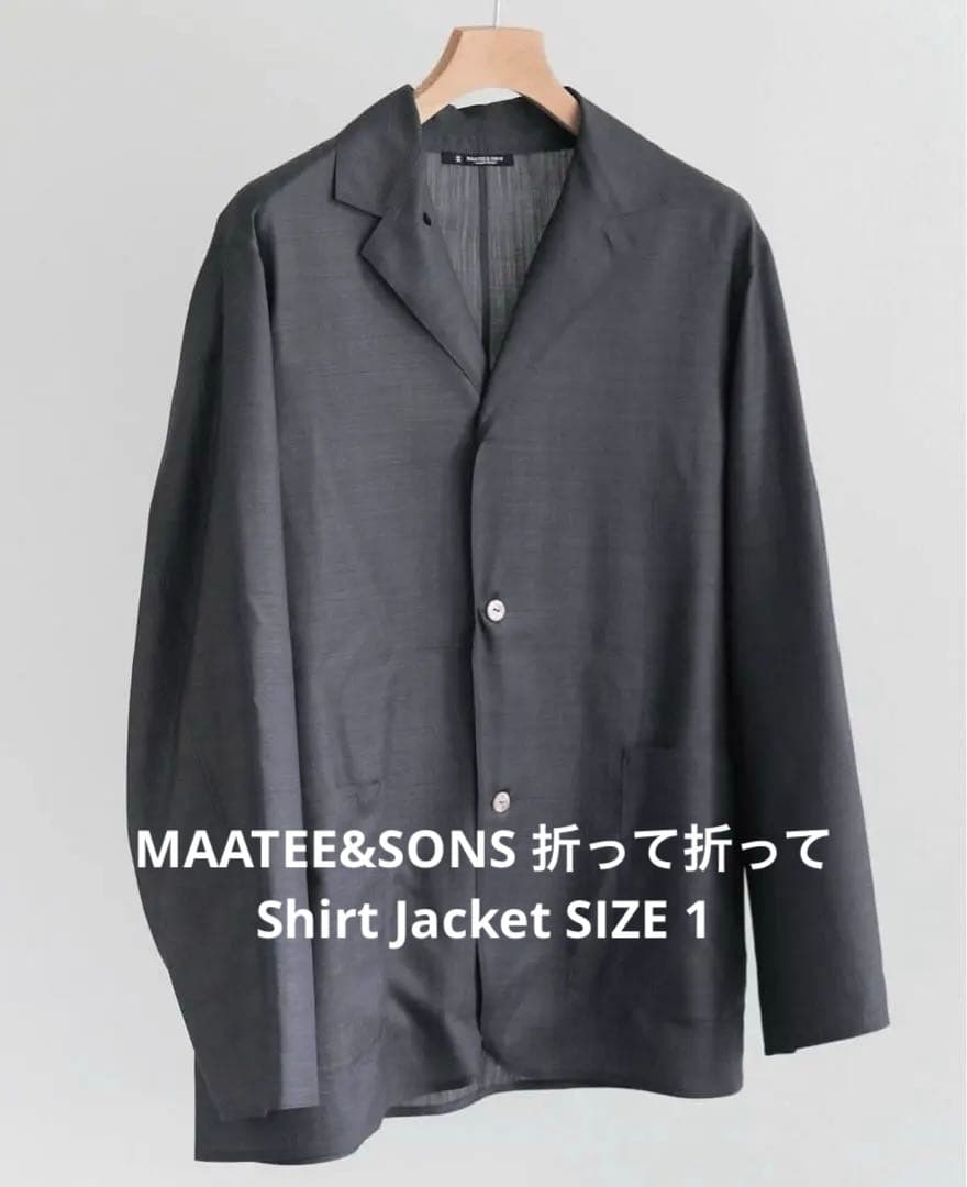 25SS 新品 MAATEE&SONS 折って折ってシャツジャケット ネイビー1
