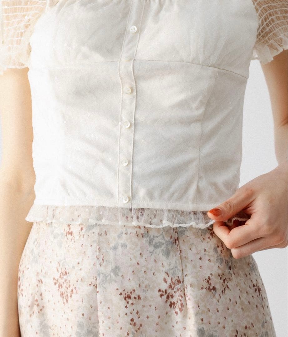 DEICY ｍａｎｙｗａｙフルールレーストップス