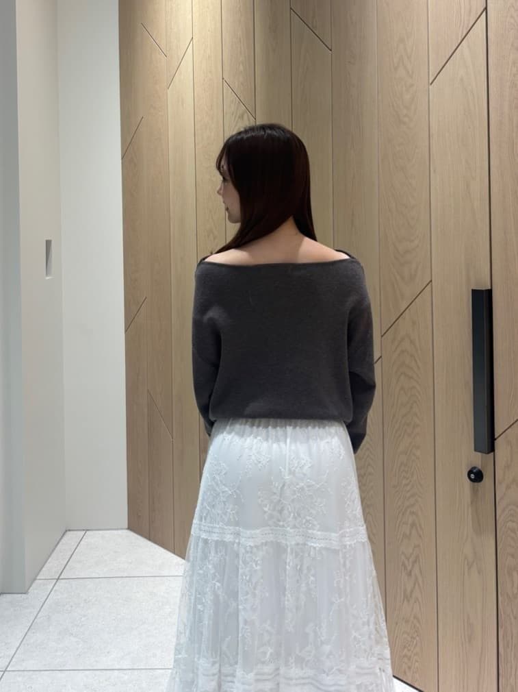 実物写真掲載 ココディール 完売色 ドレープオフショルニット