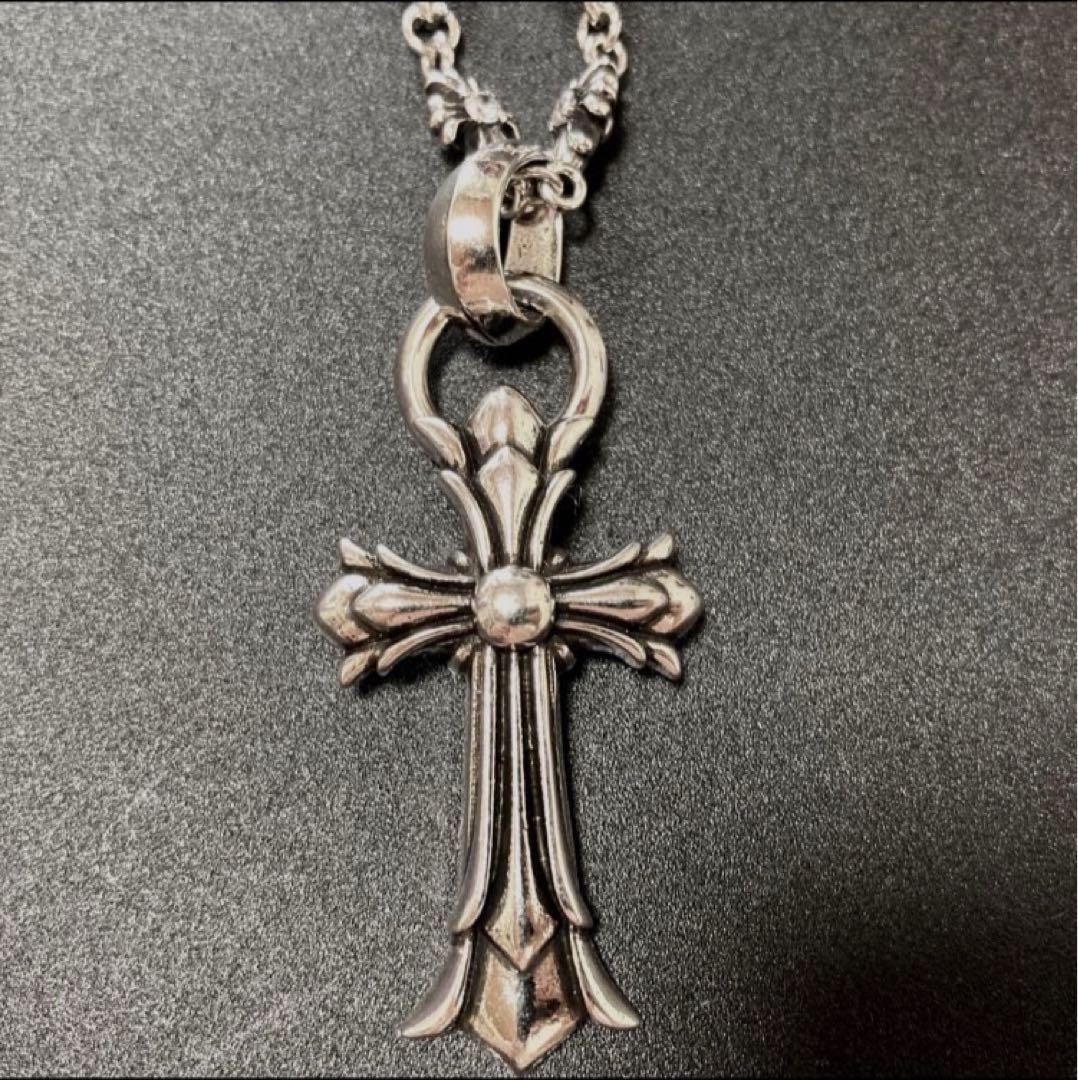 S925 ダイヤ　二重クロス　ダイヤ　タイニーチェーン　ゴールド　ネックレス