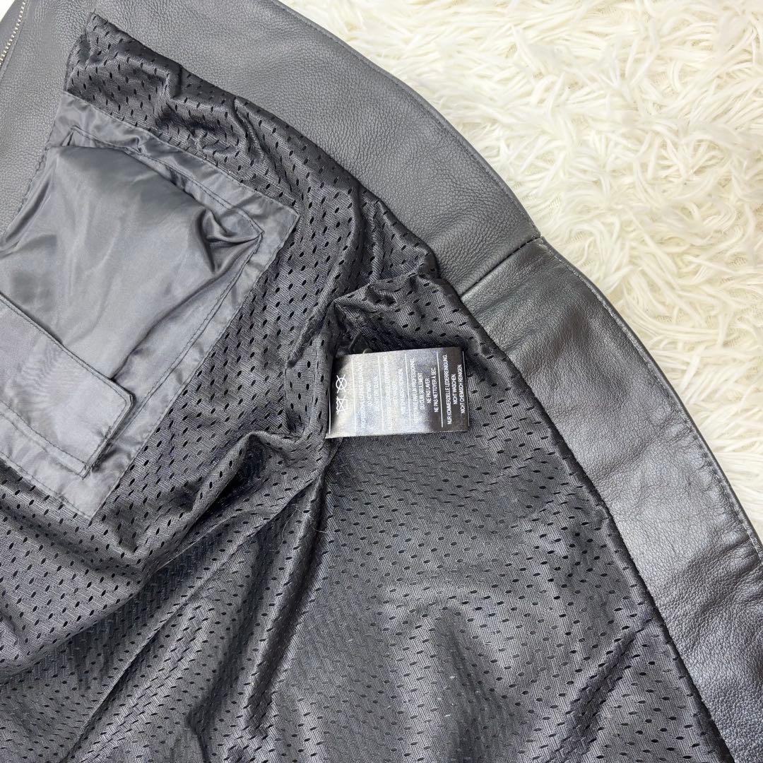 メガサイズ！ハーレーダビッドソン シングル ライダースジャケット 黒 XXL