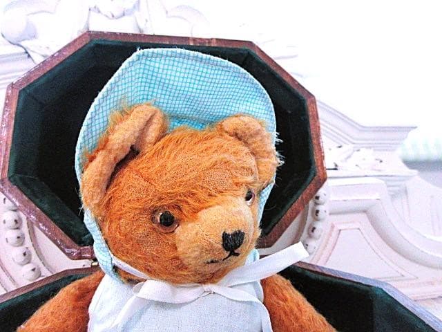 アンティークベア　ドールコンテナ　セットで　☆　ヴィンテージ　テディベア