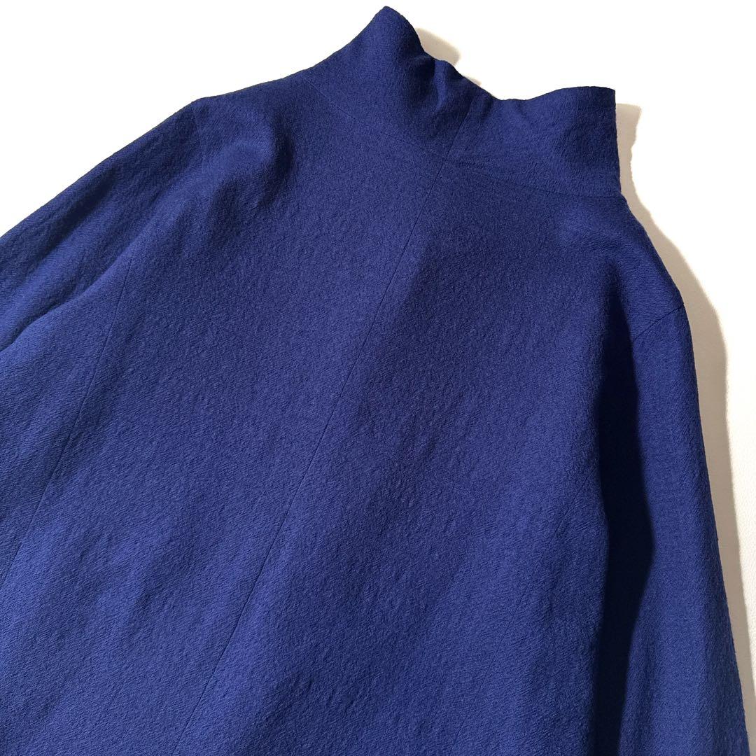 近年 センソユニコ　i+mu ウール 変形 ジャケット コート 羽織り ブルー