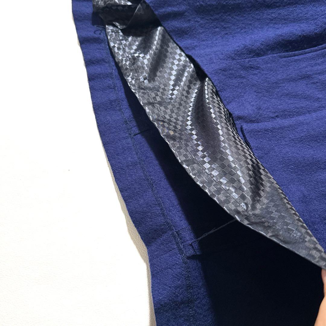 近年 センソユニコ　i+mu ウール 変形 ジャケット コート 羽織り ブルー