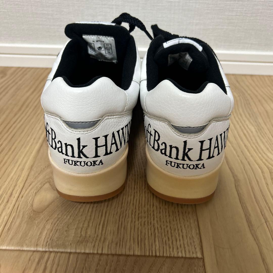 ソフトバンクホークス スニーカー ホワイト サンガッチョ 26センチ 紐付