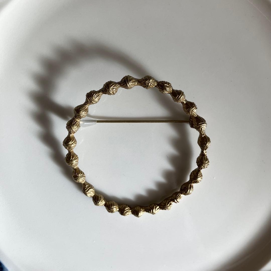 minaperhonen/ミナペルホネン タンバリン ブローチ ゴールド