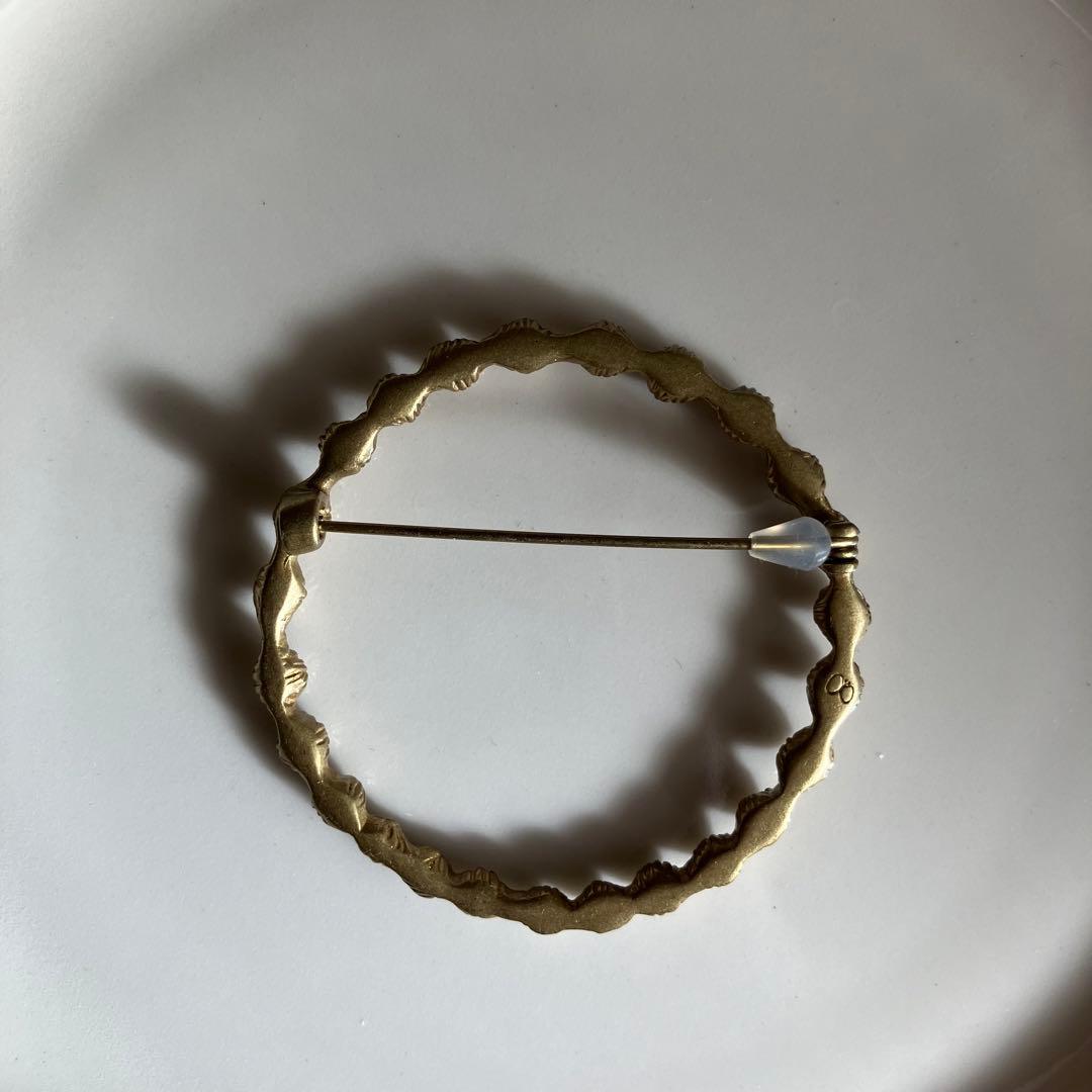 minaperhonen/ミナペルホネン タンバリン ブローチ ゴールド