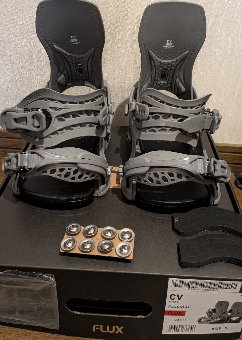 FLUX CV 23-24 グレー Sサイズ スノーボード ビンディング
