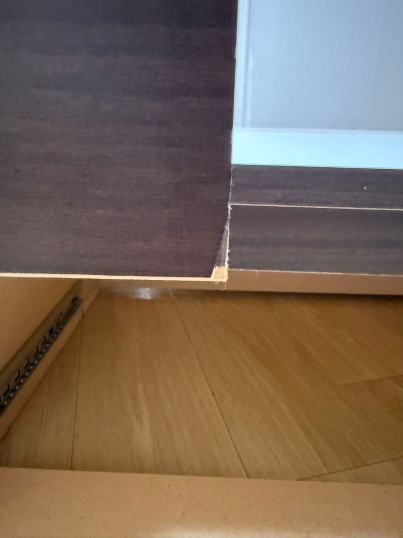 3/10まで　美品！ニトリセミダブルベッドフレーム ダークブラウン　引き出し付き