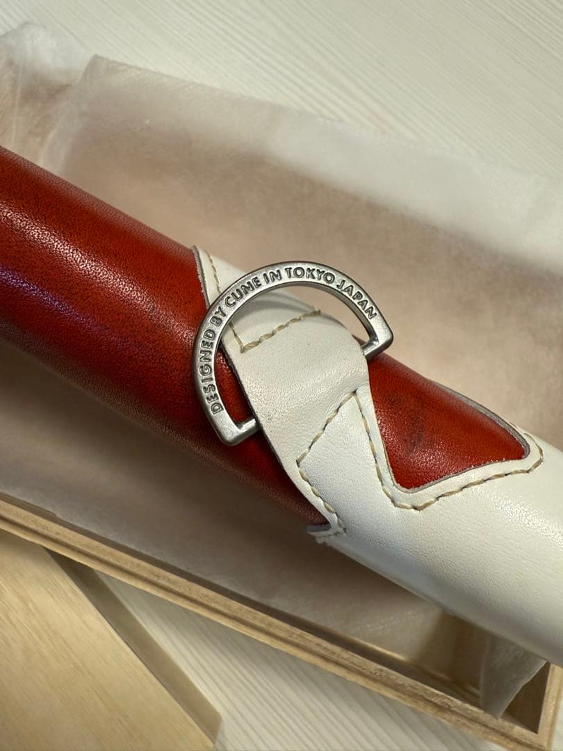 CUNE 長財布 牛革　木箱付き　ロングウォレット　財布　キューン