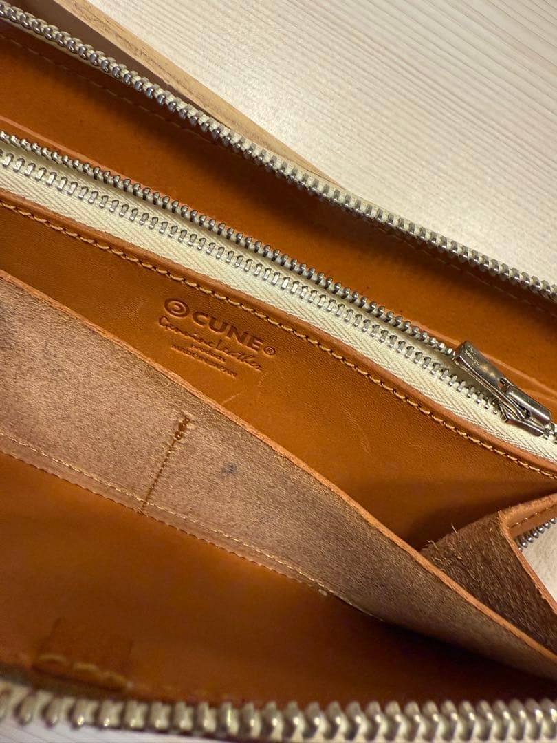 CUNE 長財布 牛革　木箱付き　ロングウォレット　財布　キューン
