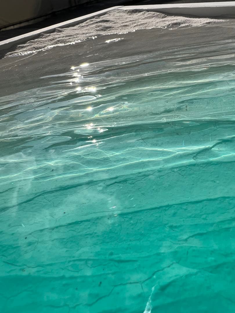 【レジンアート】特大パネル／モルディブ／60cm × 30cm ／波紋アート