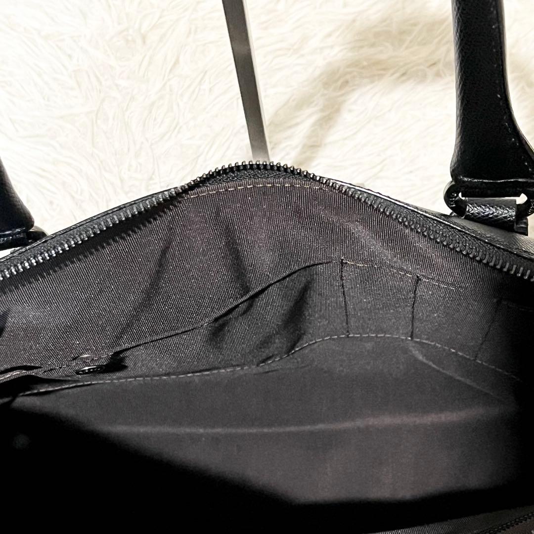 【未使用級】エフクリオ　ビジネスバッグ　レザー　2way ブラック