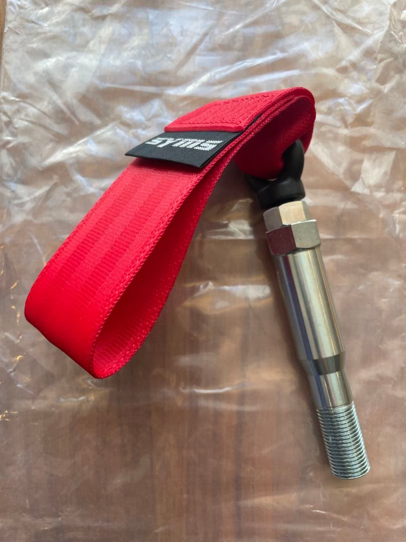 【美品】シムスレーシング・レーシング トーイングストラップ 赤（スバル車用）