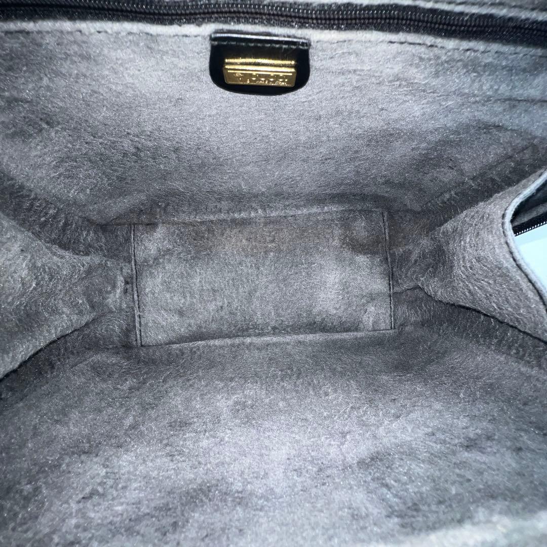 【極美品】グッチ ハンドバッグ ミニボストン マイクロGG PVC ブラック