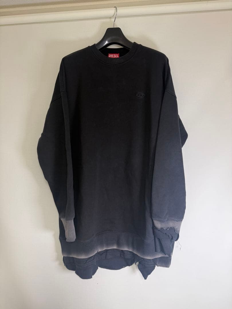 DIESEL ブラック レイヤード スウェット