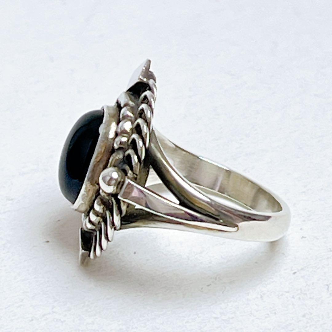 ジョージジェンセン　オニキス　ヴィンテージ　リング　925 419 9号