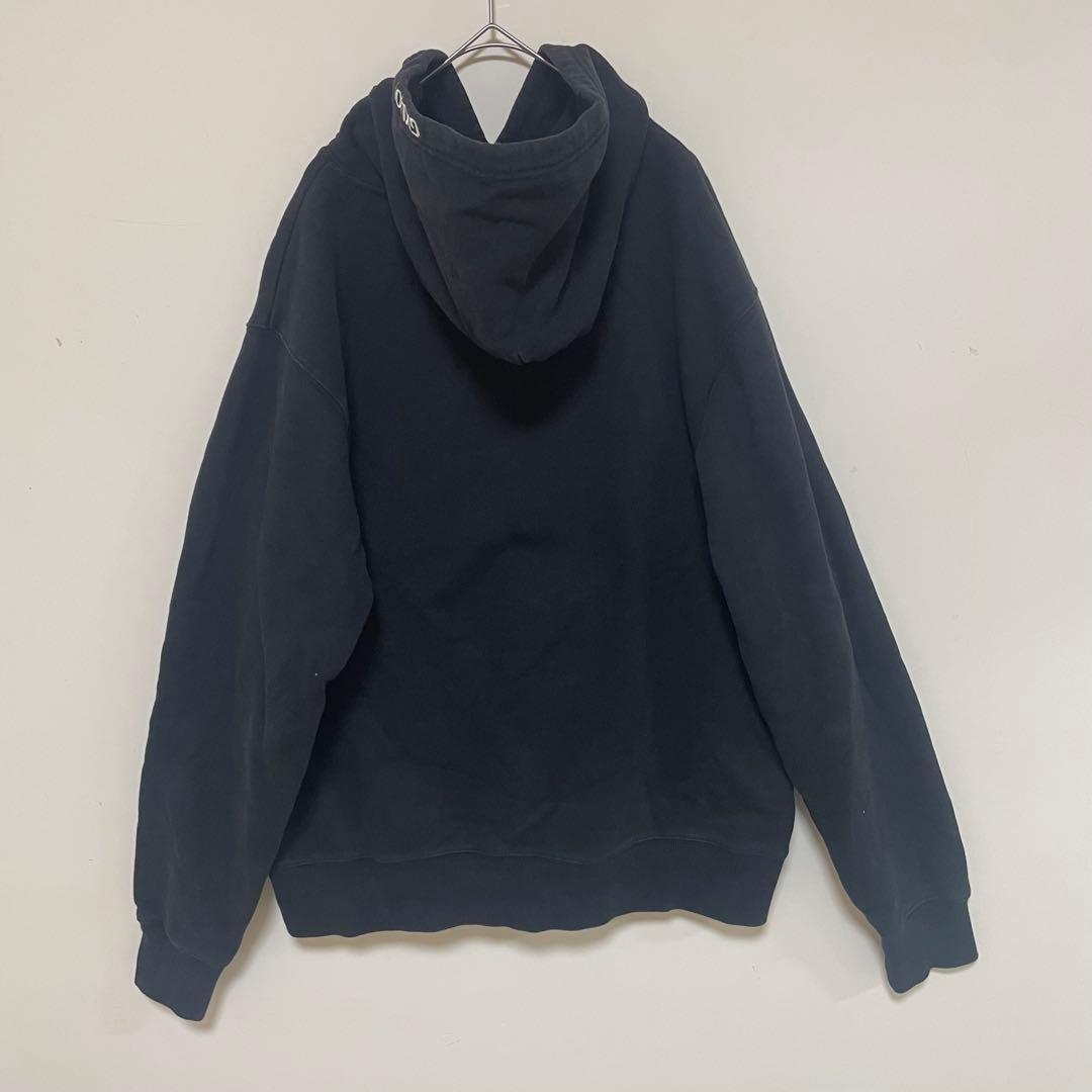 GX1000 グラフィックプリント パーカー　フーディ　サイズM ブラック