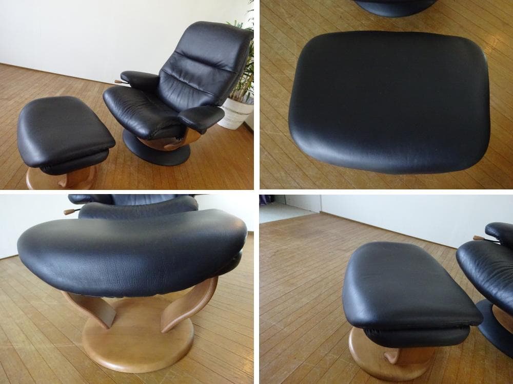 karimoku/カリモク　ディレトーレ　リクライニングチェア＆オットマン　美品