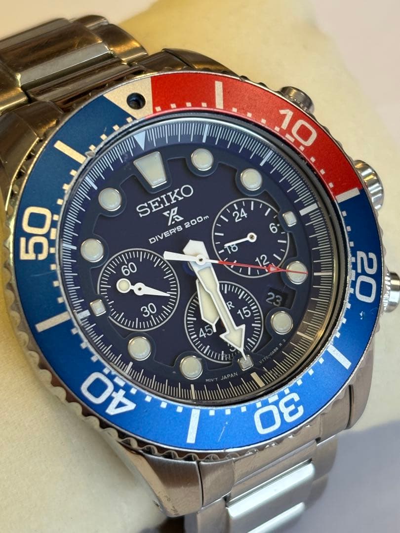 【稼動美品】SEIKO ダイバーズ 200m クロノグラフ セイコー メンズ