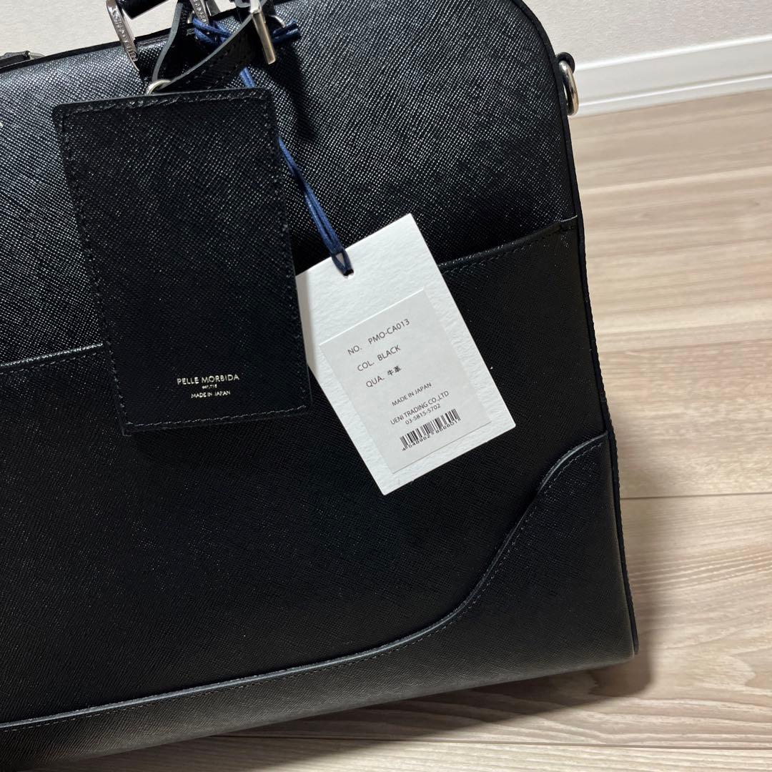 【新品タグ付】PELLE MORBIDA ビジネスバッグ ブラック 牛革