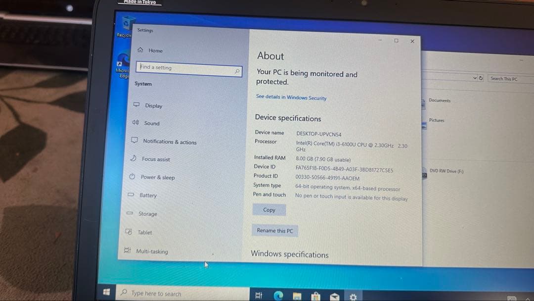 Hp Probook 450 G3 Window 10 ホーム core i3