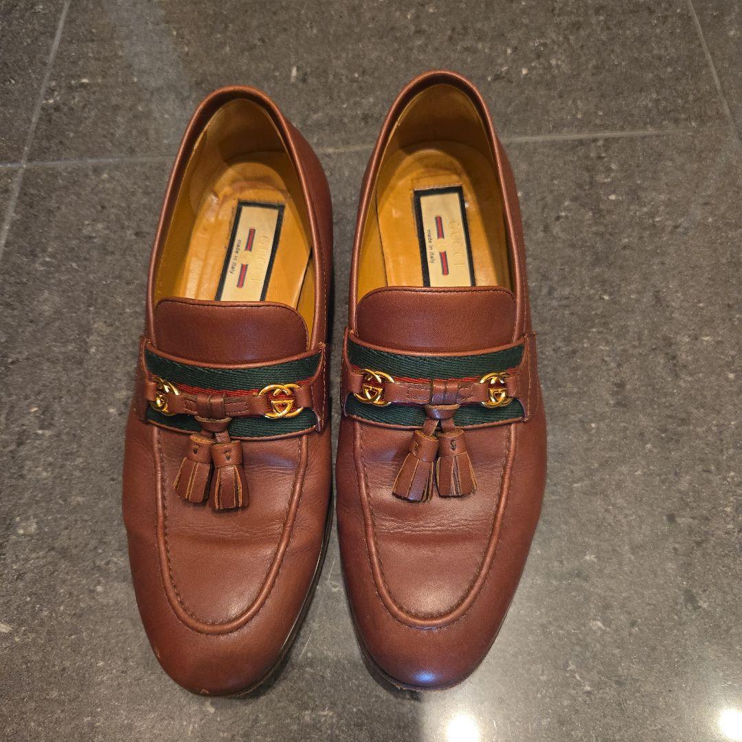 GUCCI ブラウンレザー ローファー
