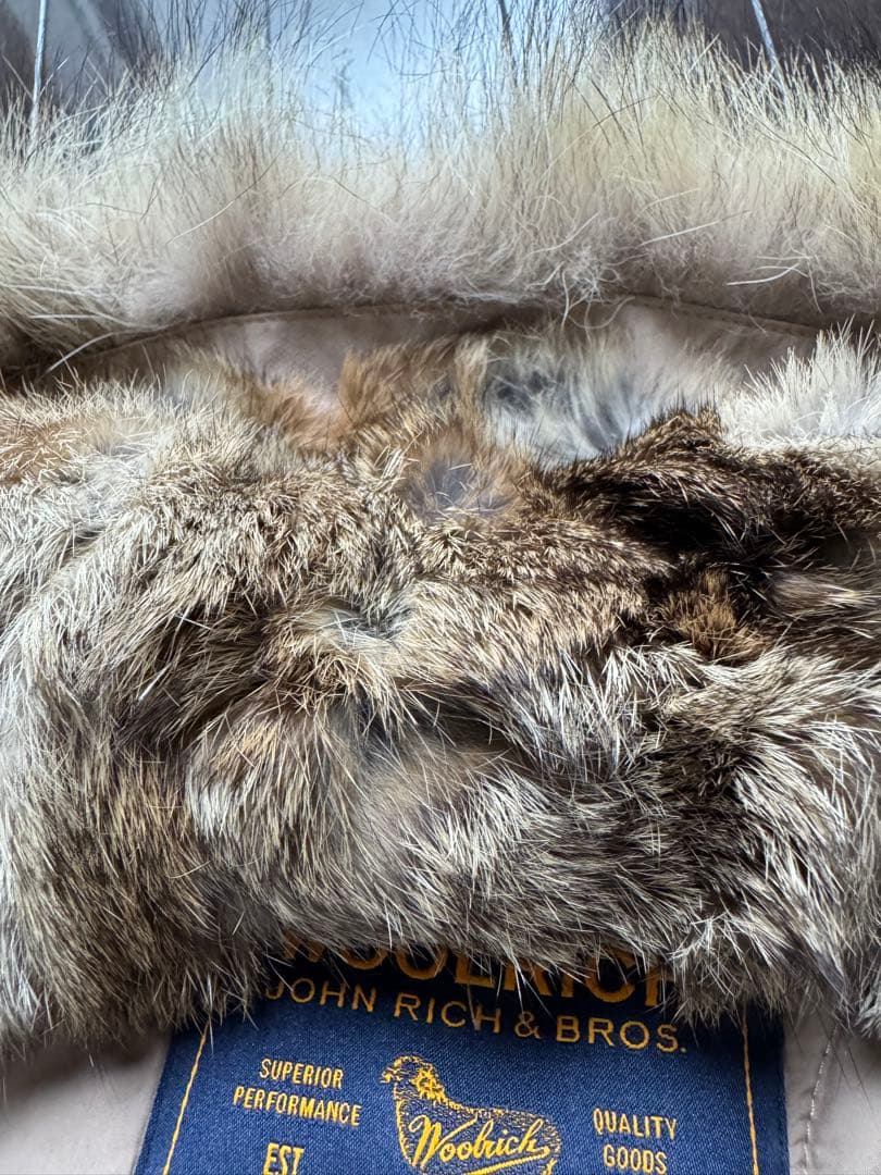 WOOLRICHモッズコート ラビット/コヨーテファー ライナー付