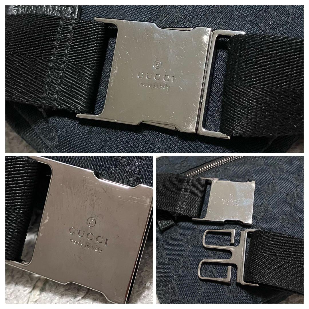 グッチ［ボディバッグ］GGキャンバス　クロスボディ　ショルダーバッグ　ブラック