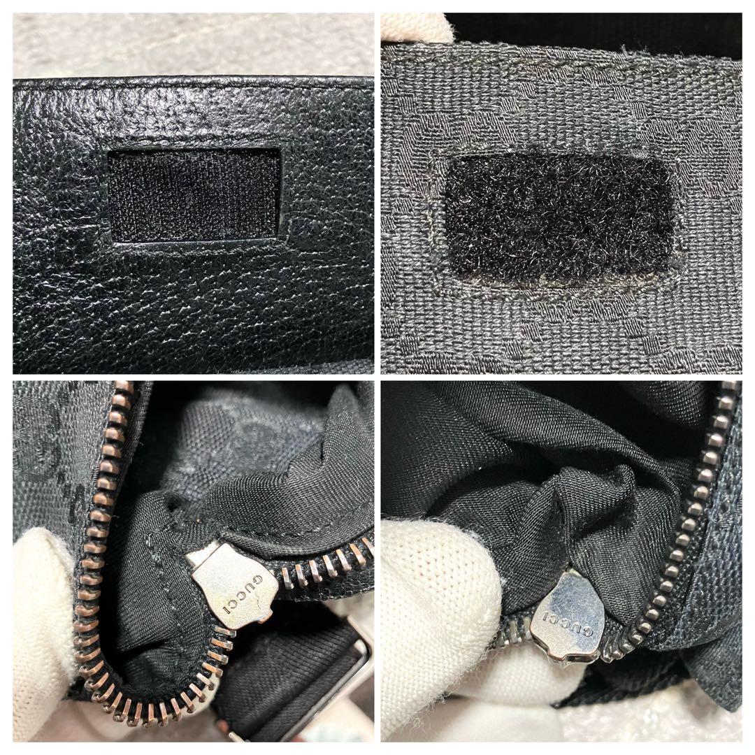 グッチ［ボディバッグ］GGキャンバス　クロスボディ　ショルダーバッグ　ブラック