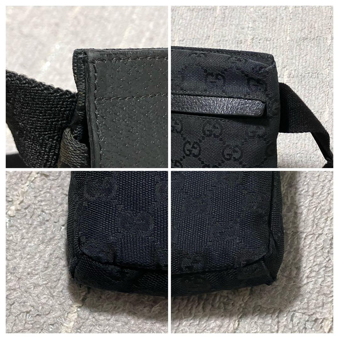 グッチ［ボディバッグ］GGキャンバス　クロスボディ　ショルダーバッグ　ブラック
