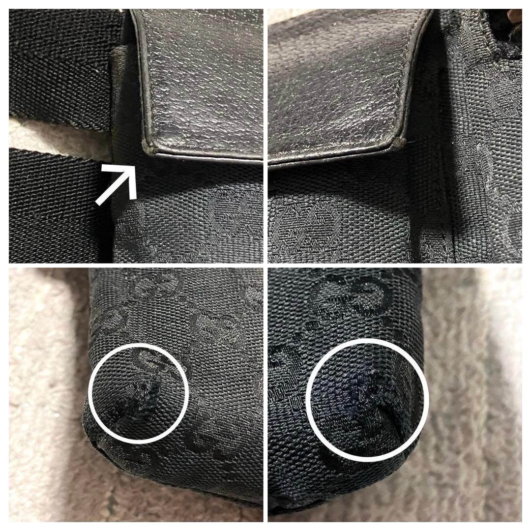 グッチ［ボディバッグ］GGキャンバス　クロスボディ　ショルダーバッグ　ブラック