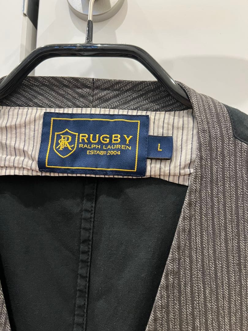 《希少／サイズL》RALPH LAUREN RUGBY／ストライプ／ベスト