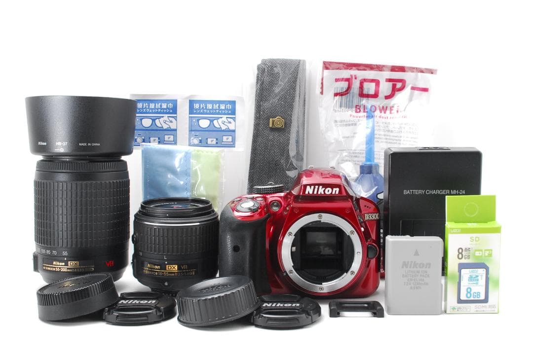 ショット数・使用感少なめ　Nikon D3300　スマホ転送　希少カラー　レッド