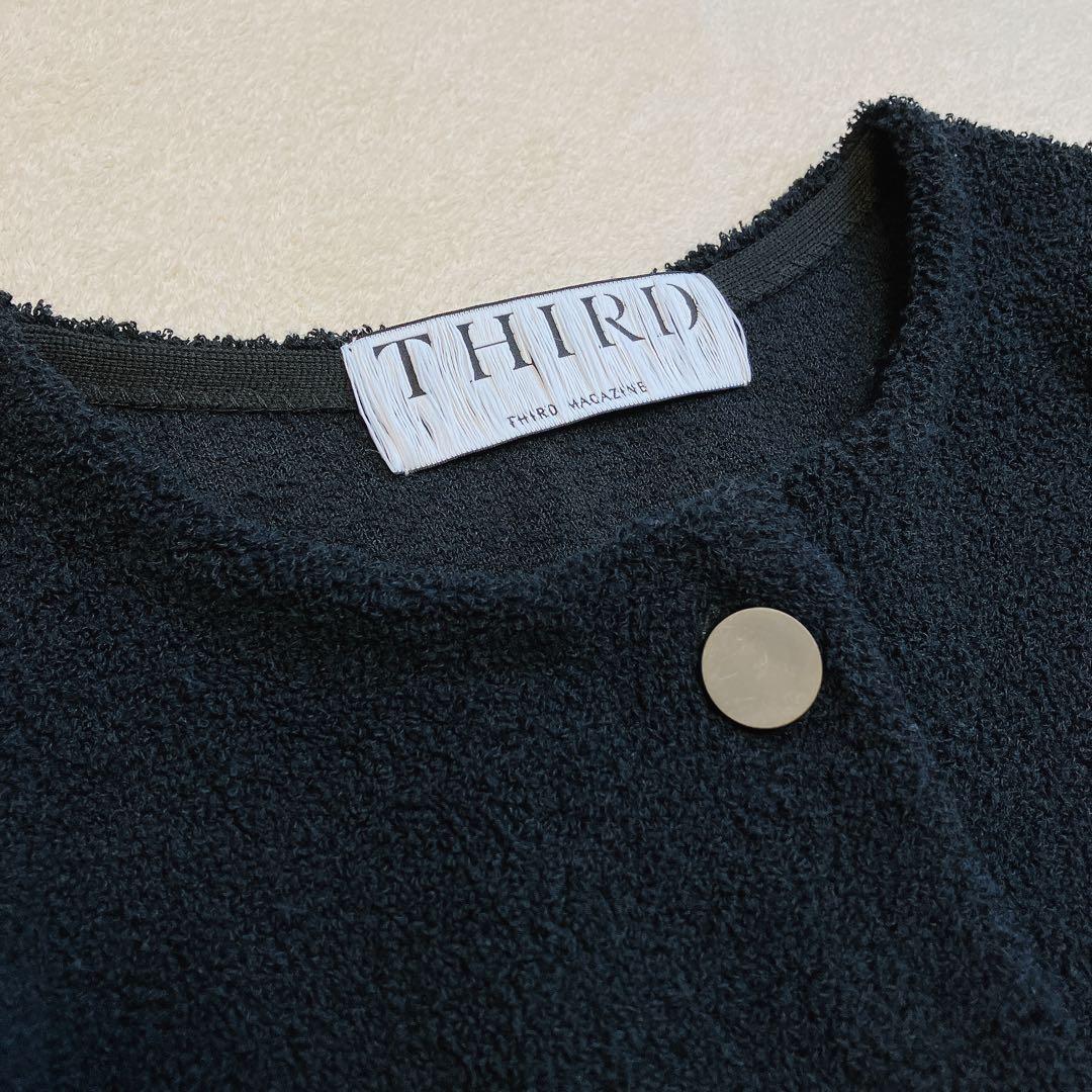 THIRD MAGAZINE パイルジャケット アンサンブル 黒 24SS