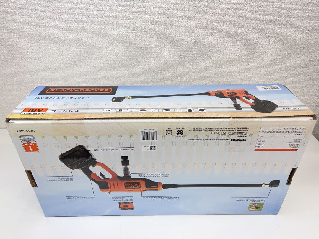 未開封 BLACK+DECKER 18V 高圧ハンディウォッシャーコードレス