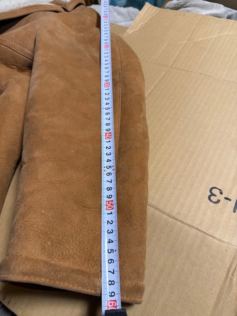 アメリカ製 ムートンジャケット ムートンコート レザー 茶