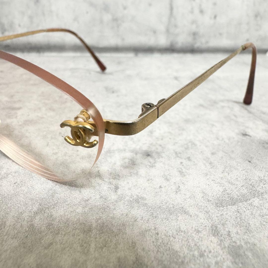 CHANEL シャネル サングラス リムレス ココマーク ヴィンテージ 度入り