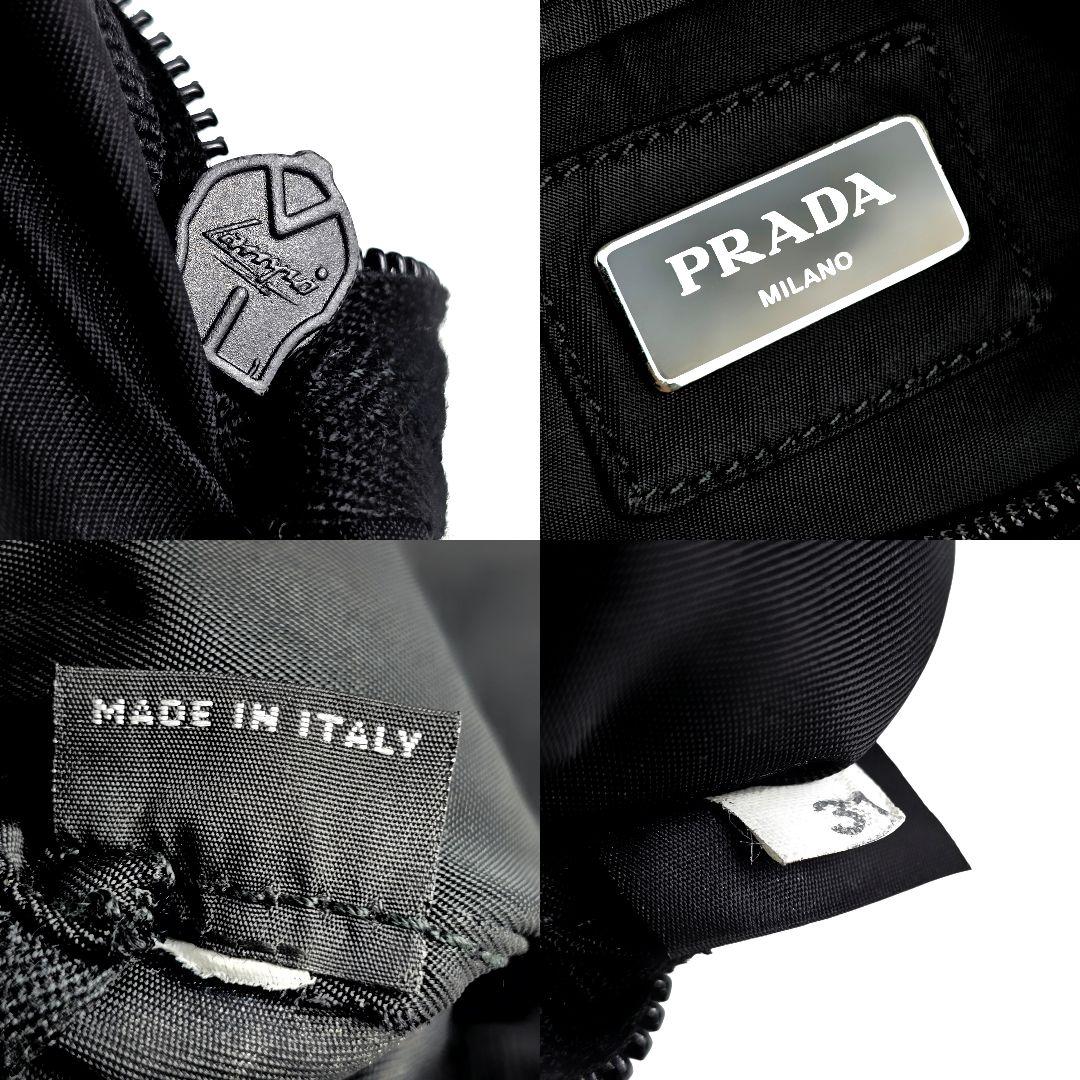 美品 プラダ PRADA テスート 三角ロゴ ボディバッグ ウエストバッグ