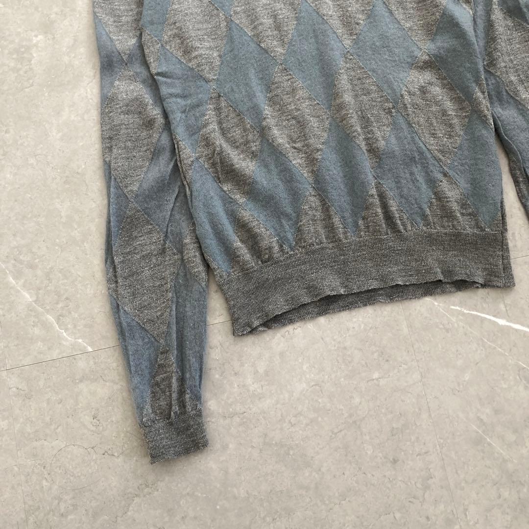 DRIES VAN NOTEN アーガイル ニット ベルギー製