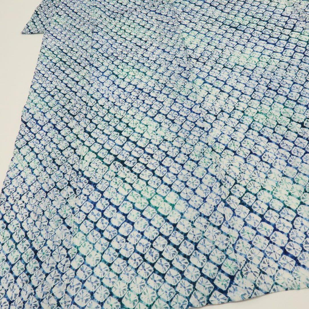 美品 有松鳴海絞り 綿 高級浴衣 着物 A3086